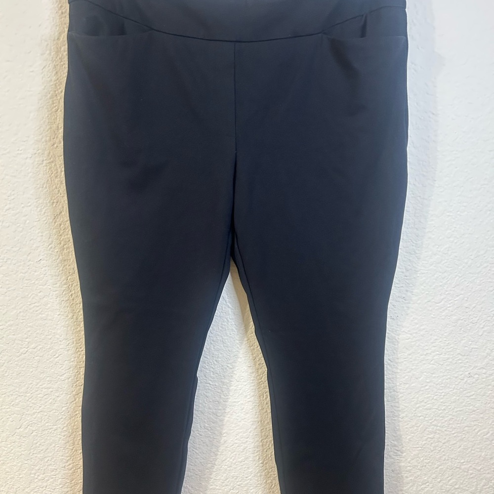 Dalia Black Ankle Cropped Pants Plus Size XXL Work Dress Pants Business Office‎